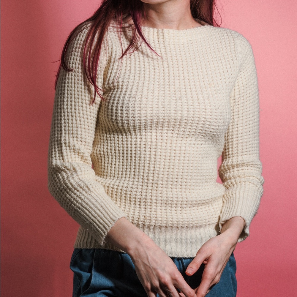 Plain White Sweater
